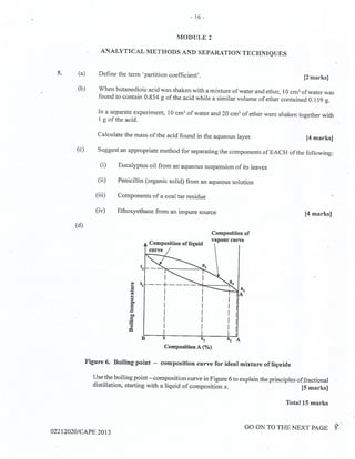 CAPE Chemistry Unit 2 Paper 2 2013