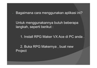 2013-19. Membuat Game menggunakan RPG Maker VX Ace | PDF