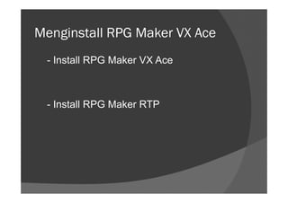 2013-19. Membuat Game menggunakan RPG Maker VX Ace | PDF