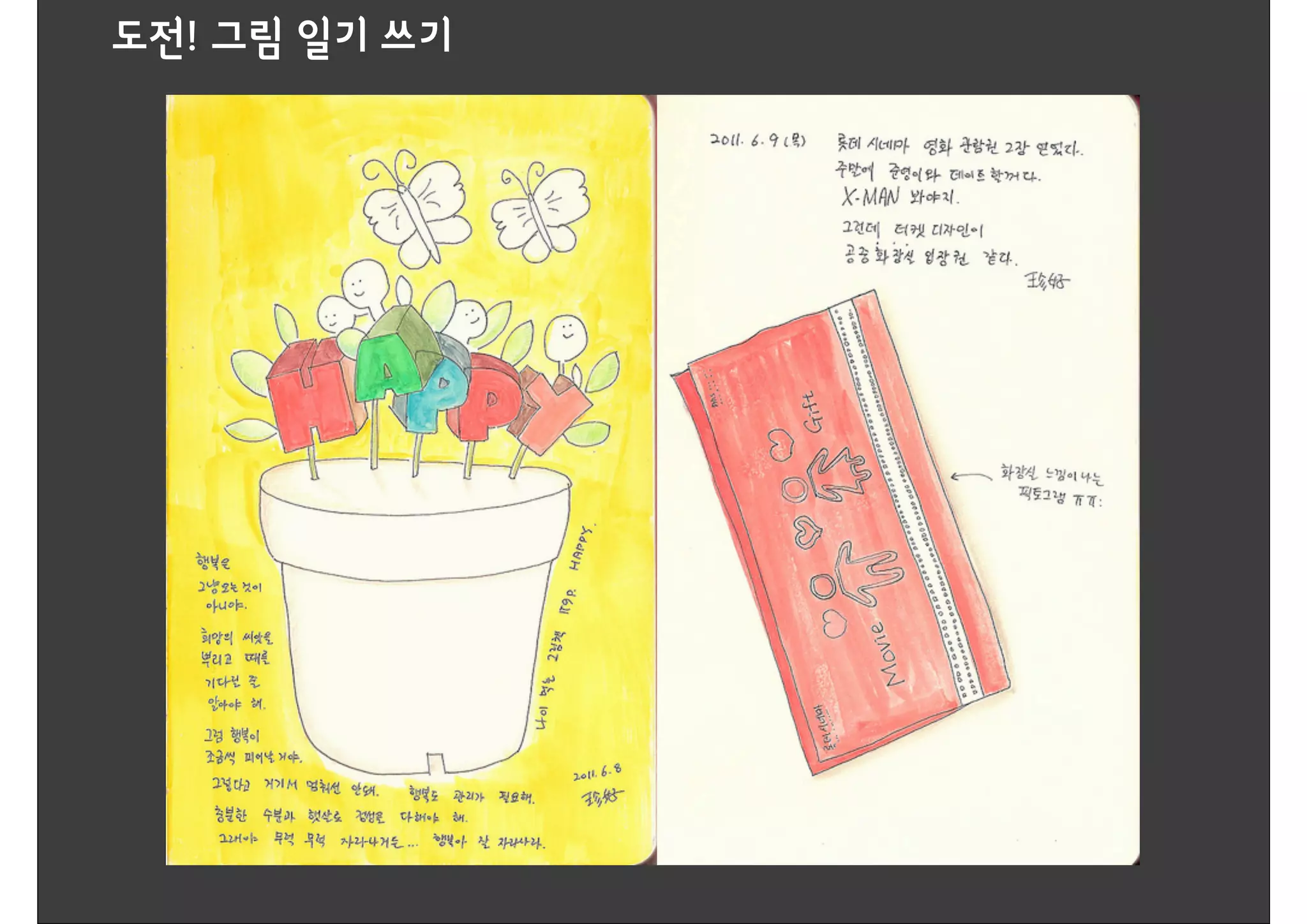 도전! 그림 일기 쓰기
 