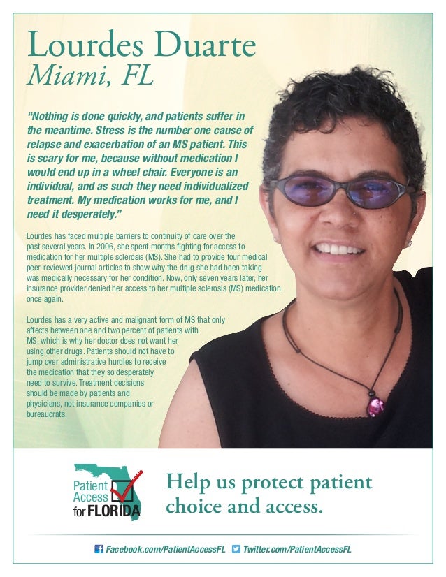 2013 patient access for florida flyer lourdes duarte access duarte