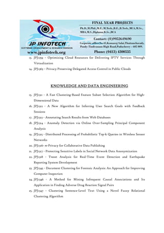 IEEE PROJECTS 2013 for me | PDF