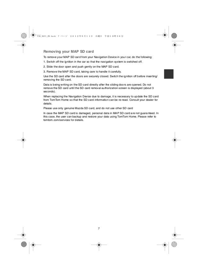 Mazda navigation sd card update