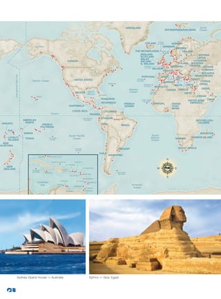 GREENLAND                                                          Arctic
                                                                                                                                                                                              SPITSBERGEN/SVALBARD     Ocean



                                                                                                                                                                                     FAROE
                                                                                                                                                                      ICELAND       ISLANDS      NORWAY
                                                ALASKA                                                                                                                                    DENMARK
                                                                                                                                                                                                   SWEDEN
                                                                                                                                                             THE NETHERLANDS            SHETLAND       FINLAND
                                                                                                                                                                                         ISLANDS
                                                                                                                                                                 ENGLAND                                              ESTONIA
                                                                                                                                                                 SCOTLAND                                            LATVIA
                                                                                                                                                                 WALES
                                                                                    CANADA                                                                       IRELAND                                          LITHUANIA
                                                                                                                                                                 N. IRELAND                            POLAND SLOVENIA
                                                                                                                                                                       CHANNEL                GERMANY          CROATIA UKRAINE
                                                                                                                                                                        ISLANDS
                                                                                                                                                                                BELGIUM                                 ROMANIA
                                                                                                                                                                                       FRANCE
                                                                                                                                                                                                                        BULGARIA
                                                                                                                                                                                                                   MONTENEGRO
             International Date Line




                                                                                                                                                                    PORTUGAL          SPAIN         ITALY
                                                                                            UNITED STATES                                                       AZORES                      CORSICA             TURKEY
                                            Pacific Ocean                                                                                                      ISLANDS                               SICILY
                                                                                                                                                                                                                       CYPRUS
                                                                                                                                                                                       MONACO
                                                                                                                                   BERMUDA
                                                                                                                                                                       MADEIRA                    MALTA CRETE         ISRAEL
                                                                                                                                                                       ISLANDS    MOROCCO
                                                                                                                                                        Atlantic                                                        QATAR
                                                                                                                                                                                         TUNISIA GREECE
                                                                                               MEXICO         Gulf of                                   Ocean                 CANARY
                                                                                                              Mexico                                                      ISLANDS                           EGYPT
                                                                                                                         BAHAMAS
                                                  HAWAII                                                                                                                                                             JORDAN
                                                                                                                          HONDURAS                                CAPE VERDE
                                                                                                                                                                   ISLANDS
                                                                                                                                                                                                               UNITED ARAB OMAN
                                                                                                                          NICARAGUA                FRENCH                      SENEGAL             GHANA        EMIRATES
                                                                                     GUATEMALA                                                     GUIANA                                          TOGO
                                                                                                                                                                                                   BENIN
                                                                                         COSTA RICA                          COLOMBIA
                                                                Equator                                         PANAMA
                                                                                                        GALAPAGOS         ECUADOR
                                       AMERICAN                                                          ISLANDS                                                                                                     SEYCHELLES
  VANUATU                               SAMOA                                                                                                                                                                          ISLANDS
                                                       FRENCH                                                              PERU                 BRAZIL
                                                      POLYNESIA
      FIJI
                                       SAMOA                                                                                                                                                                           MAURITIUS
                                                                                     South Pacific                                                                          South
      LOYALTY                                                                                                                                                              Atlantic                               ´
                                                                                                                                                                                                                 REUNION ISLAND
                                        TONGA                 PITCAIRN                  Ocean                                                                                                        NAMIBIA
      ISLANDS                                                  ISLAND                                                                                                      Ocean
   NEW
CALEDONIA
                                                                                               EASTER                                        URUGUAY                                                    SOUTH AFRICA
                                                                                               ISLAND
                                                                                                                         CHILE
                                                                                                                                   ARGENTINA
                                                    NASSAU    PRINCESS CAYS
                                                                                                                                                                                               N
                                                                 TURKS & CAICOS             TORTOLA
                                                                                  ST. THOMAS
     NEW
   ZEALAND                                                                  PUERTO
                                                                                                        ST. MAARTEN                                                                 W               E
                                            CAYMAN                           RICO
                                            ISLANDS                                                                                          FALKLAND
                                                           JAMAICA
                                                                                                           ANTIGUA                            ISLANDS
                                                                                      ST. KITTS
                                                                                                                                                                                               S
                                                                                                           DOMINICA
                                                                           CURAÇAO             ST. LUCIA
                                                  Caribbean                                                   BARBADOS
                                                     Sea                 ARUBA                                                                            Antarctic
                                                                                            GRENADA
                                                                                                            TOBAGO                                         Ocean
                                                                                  BONAIRE                  TRINIDAD




                          Sydney Opera House — Australia                                                       Sphinx — Giza, Egypt
 