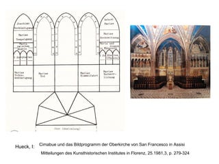 Hueck, I: Cimabue und das Bildprogramm der Oberkirche von San Francesco in Assisi
            Mitteilungen des Kunsthistorischen Institutes in Florenz, 25.1981,3, p. 279-324
 