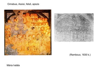 Cimabue, Assisi, felső, apszis




                                 (Ramboux, 1830 k.)



Mária halála
 