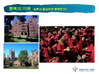 행복의 이해 - 일류대 졸업하면 행복한가?
 