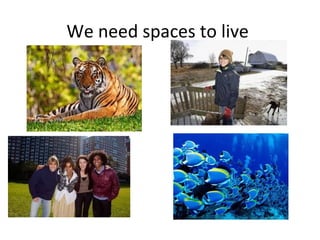 We need spaces to live
 