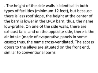 (pens and stall barns) in dairy building | PPTX