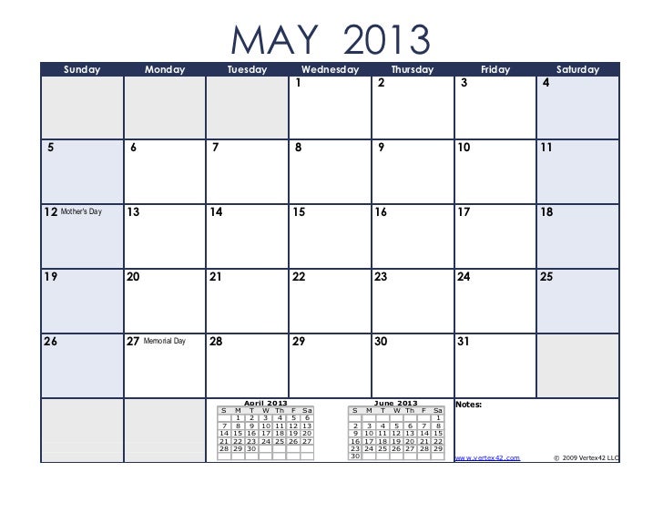 2013 calendar