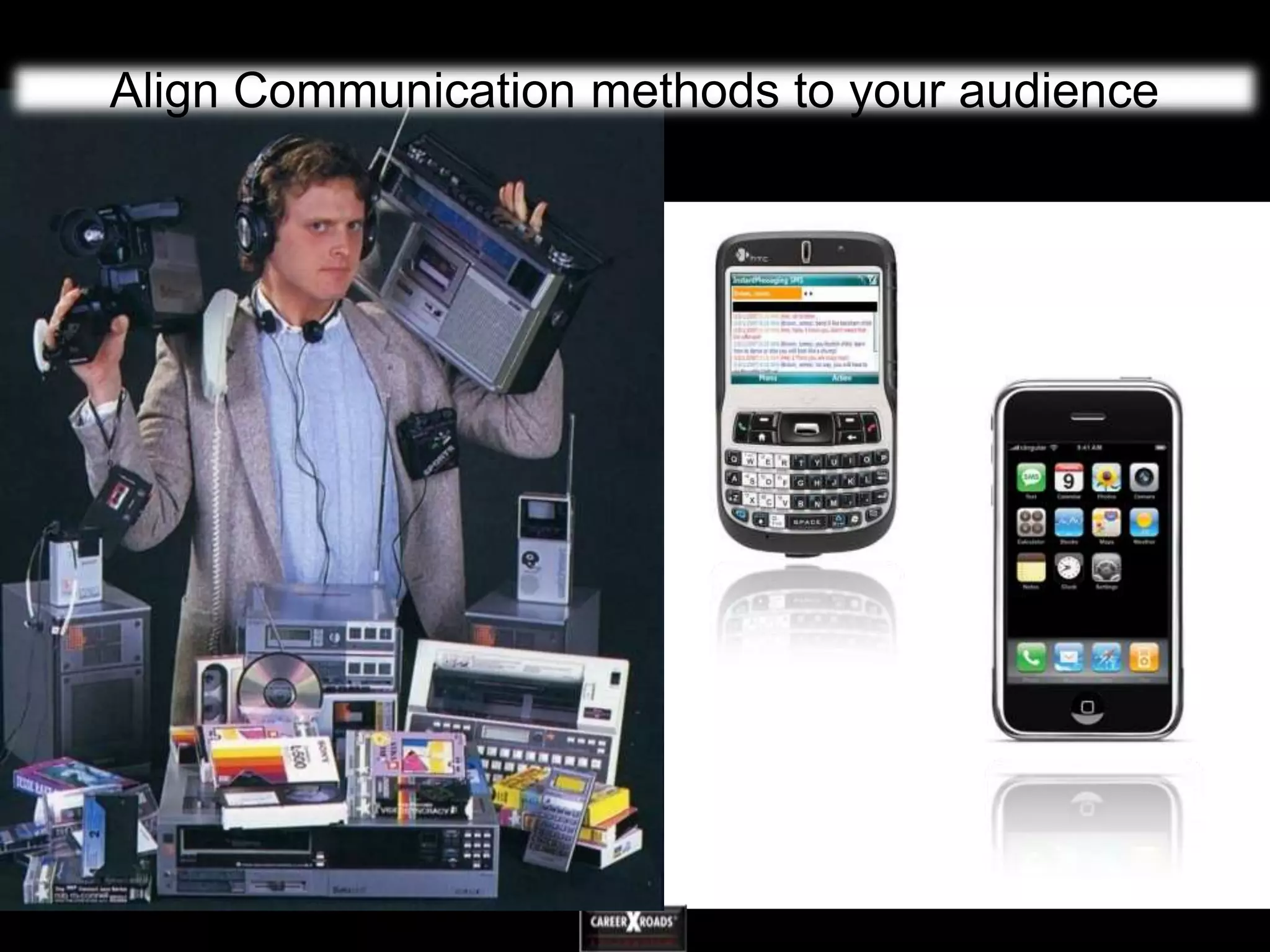 Align Communication methods to your audience
 