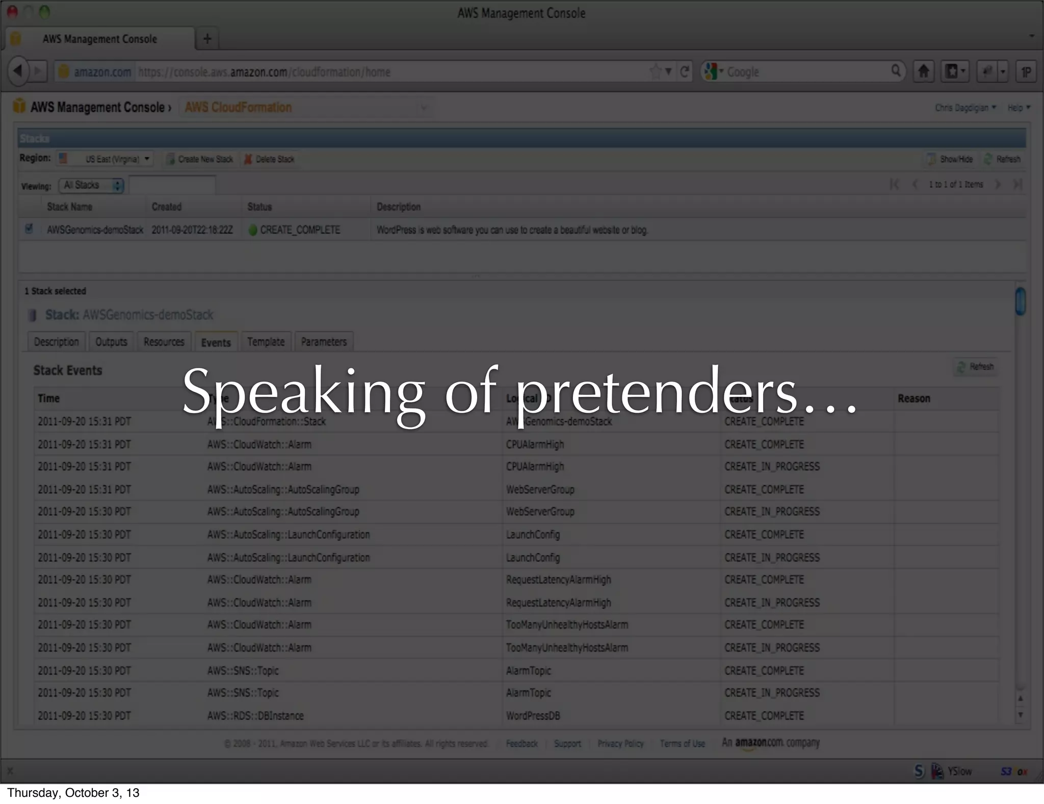 Speaking of pretenders…
Thursday, October 3, 13
 