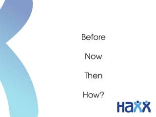 Before

Now

Then

How?
 