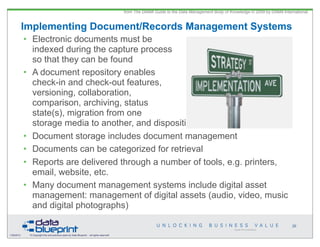 Data-Ed: Unlock Business Value through Document & Content Management