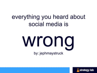 everything you heard about
social media is
wrongby: jephmaystruck
 