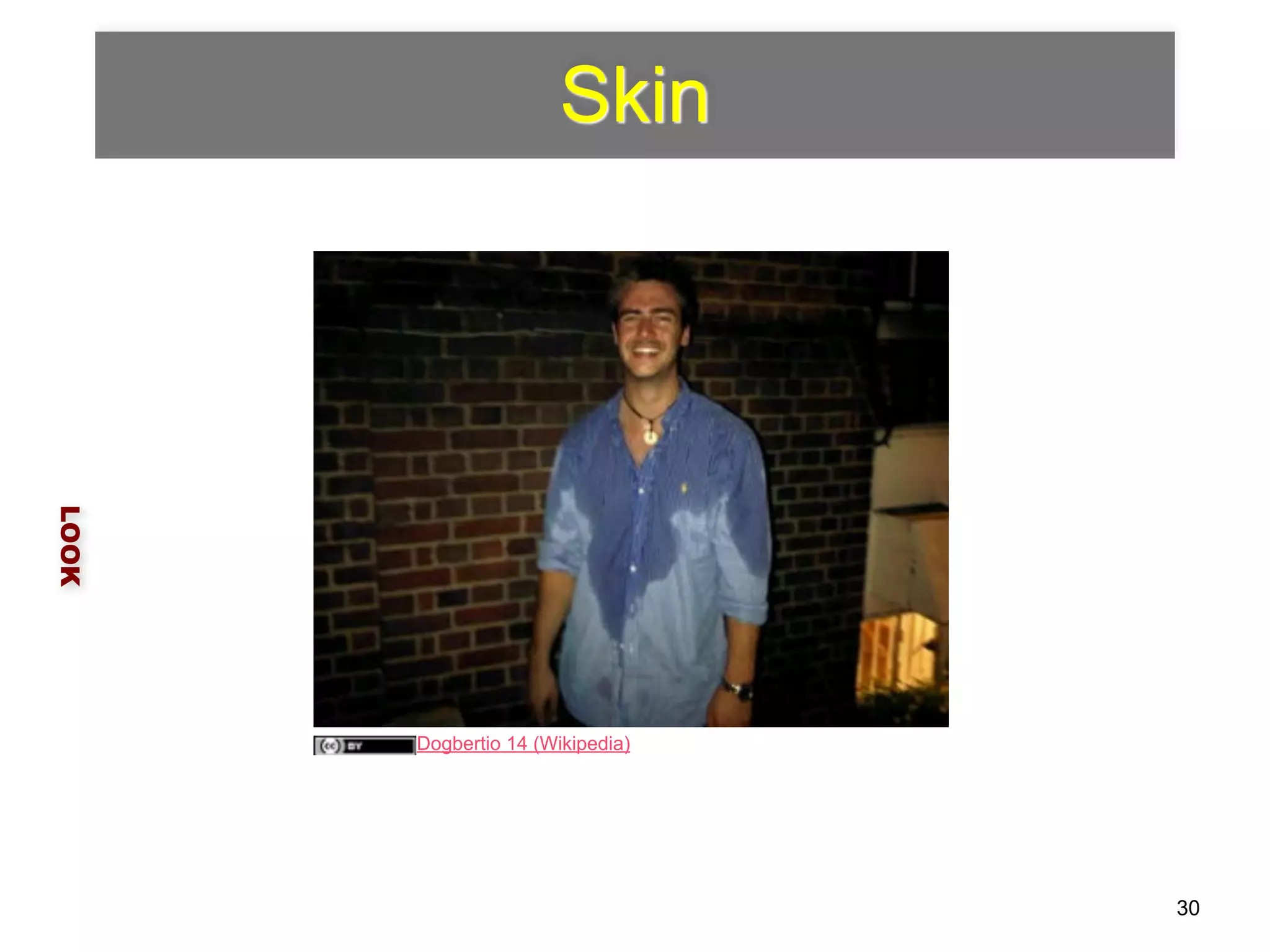 Skin 
LOOK 
30 
Dogbertio 14 (Wikipedia) 
 