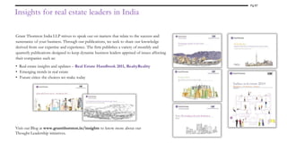 Unlocking the potential for growth through reforms - Indian real estate sector | Annual handbook 2012