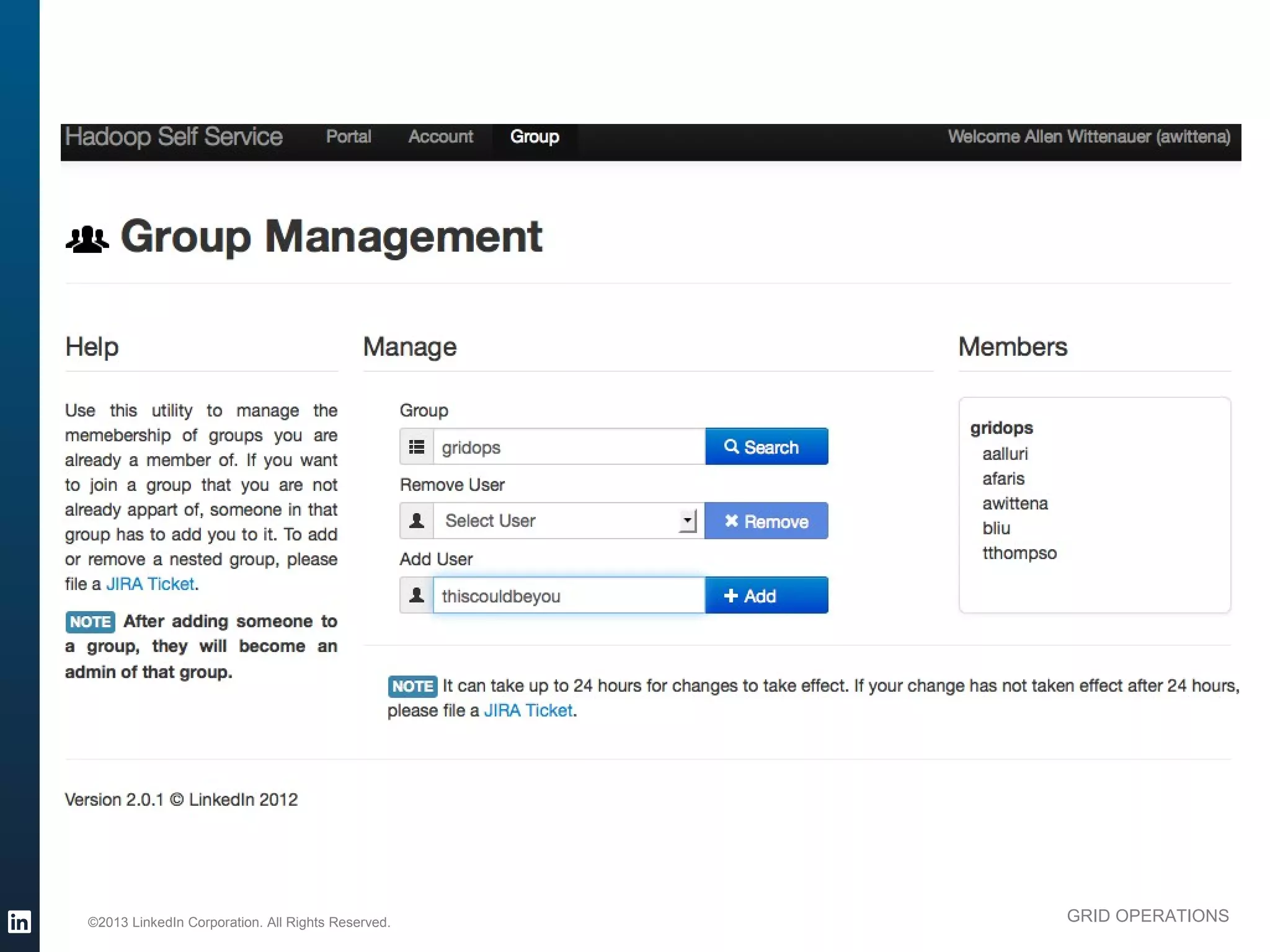 ©2013 LinkedIn Corporation. All Rights Reserved.   GRID OPERATIONS

Wednesday, March 20, 13
 