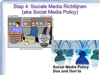 Stap 4: Sociale Media Richtlijnen
(aka Social Media Policy)
 
