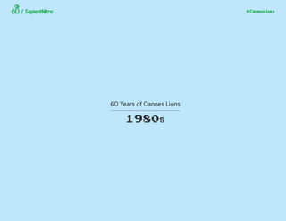 The fourth of six 2013 Cannes Lions and SapientNitro infographics 