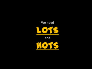 We need
LOTS
and
HOTS
 
