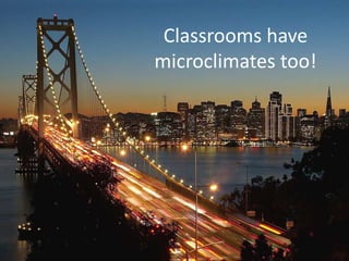 Classrooms have
microclimates too!
 