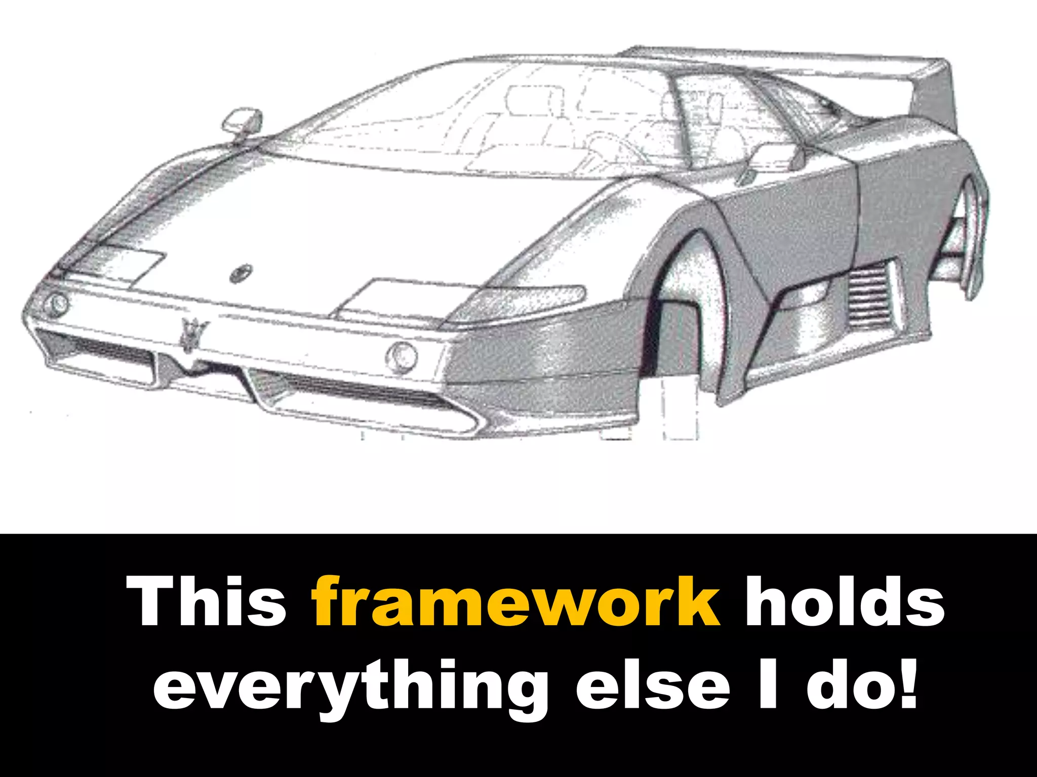 This framework holds
everything else I do!
 