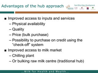 Dairy hubs in East Africa: Lessons from the East Africa Dairy Development project