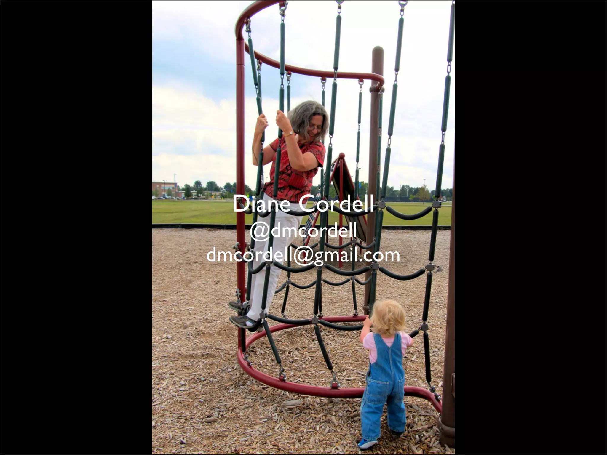 Diane Cordell
@dmcordell
dmcordell@gmail.com

 