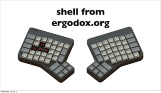shell from
ergodox.org
Wednesday, July 24, 13
 