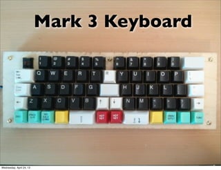 Mark 3 Keyboard
Wednesday, April 24, 13
 