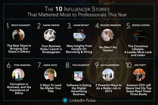 The Influencer Stories That Mattered Most In 2013