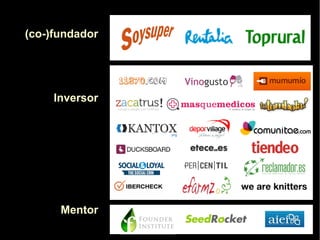(co-)fundador
Inversor
Mentor
 