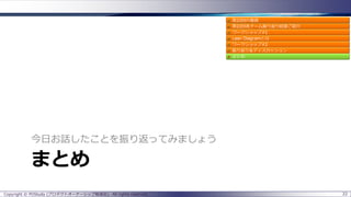 まとめ
今日お話したことを振り返ってみましょう
22Copyright © POStudy (プロダクトオーナーシップ勉強会). All rights reserved.
 