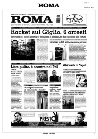 PRIME PAGINE   7
 