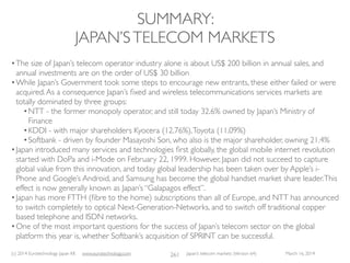 (c) 2015 Eurotechnology Japan KK www.eurotechnology.com Japan’s telecom markets (Version 66) July 6 2015
FROM “GALAKE”TO
SMART PHONES
173
 