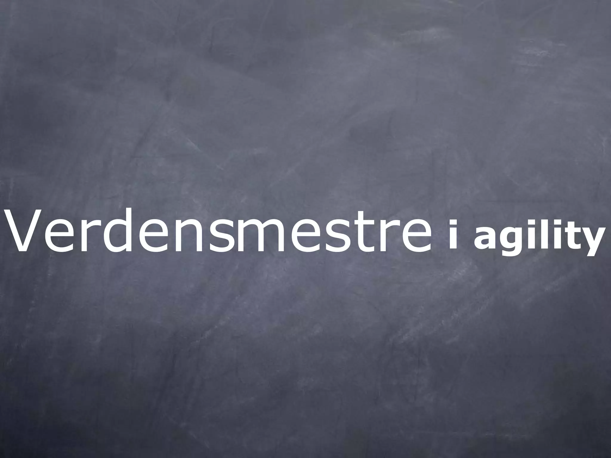 mestreVerdens i agility
 