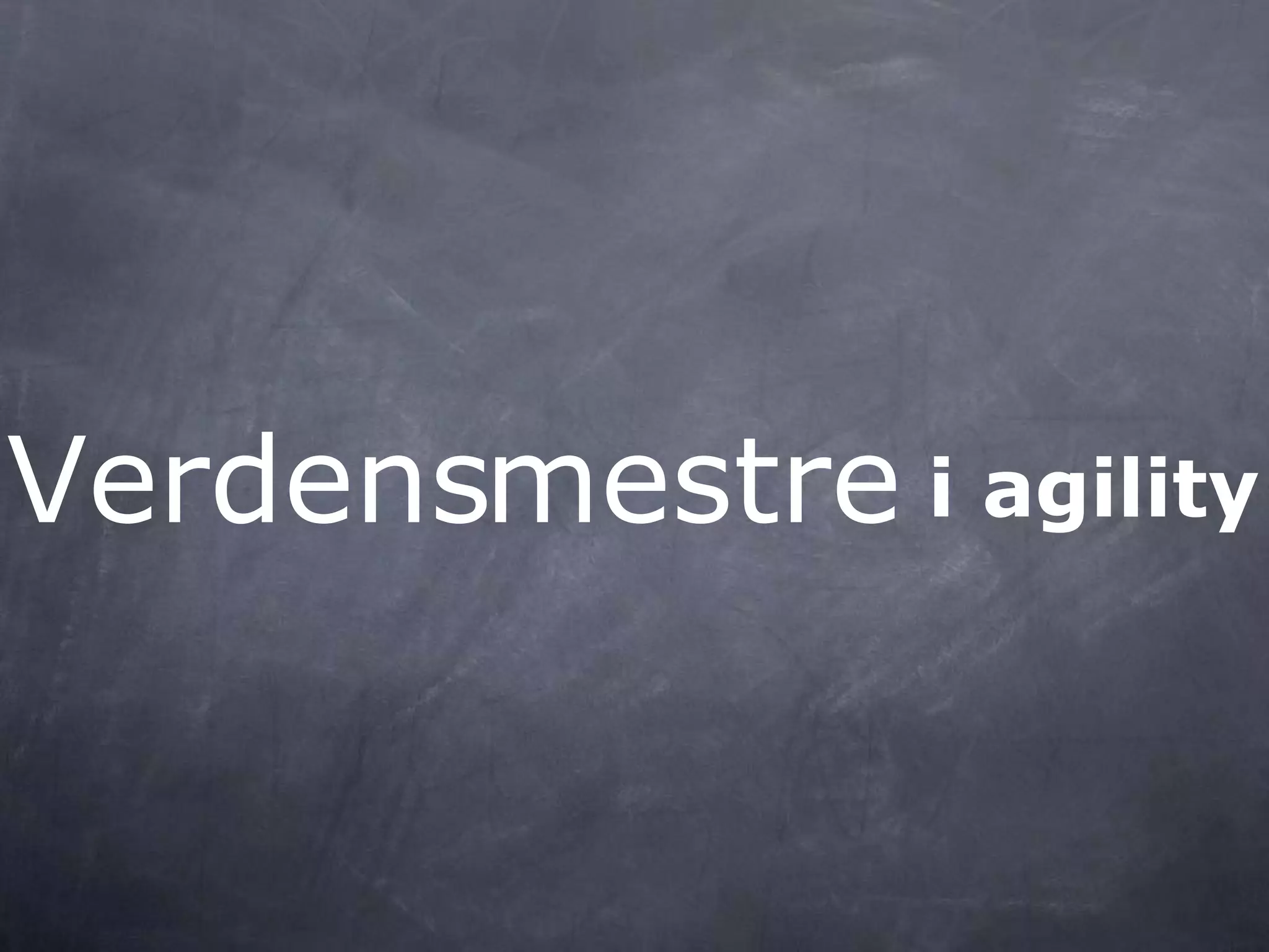 mestreVerdens i agility
 