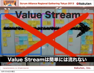 Scrum Alliance Regional Gathering Tokyo 2013




              Value Stream




     Value StreamϺgˤʤ

13116ˮ
 