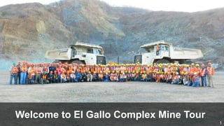 Welcome to El Gallo Complex Mine Tour
                                        1
 