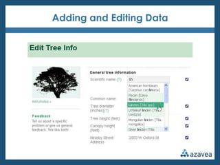 Adding and Editing Data
 