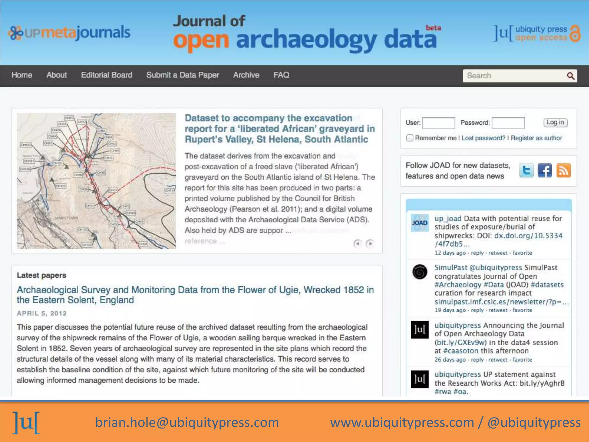 brian.hole@ubiquitypress.com   www.ubiquitypress.com / @ubiquitypress
 