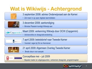Wat is Wikiwijs - Achtergrond




16-01-13                  5         5
                                    5
 