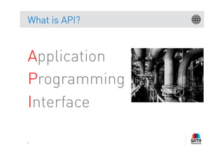 What is API?


Application
Programming
Interface

70
 