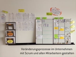 Auf dem Weg zur agilen Organisation




             Veränderungsprozesse im Unternehmen
             mit Scrum und allen Mitarbeitern gestalten
                                            © 2013 //SEIBERT/MEDIA GMBH
 