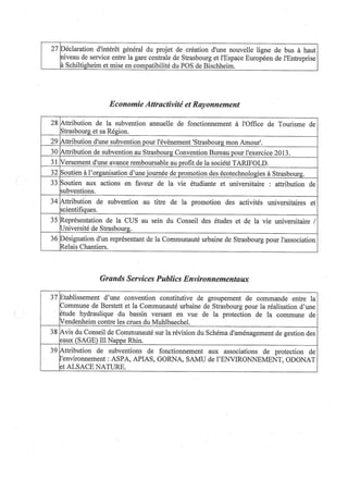 Ordre du jour conseil CUS