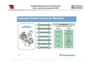 Fachgebiet Management im Gesundheitswesen
Prof. Dr. med. Reinhard Busse, MPH FFPH

28. Januar 2013

Einführung Management im Gesundheitswesen

48

 