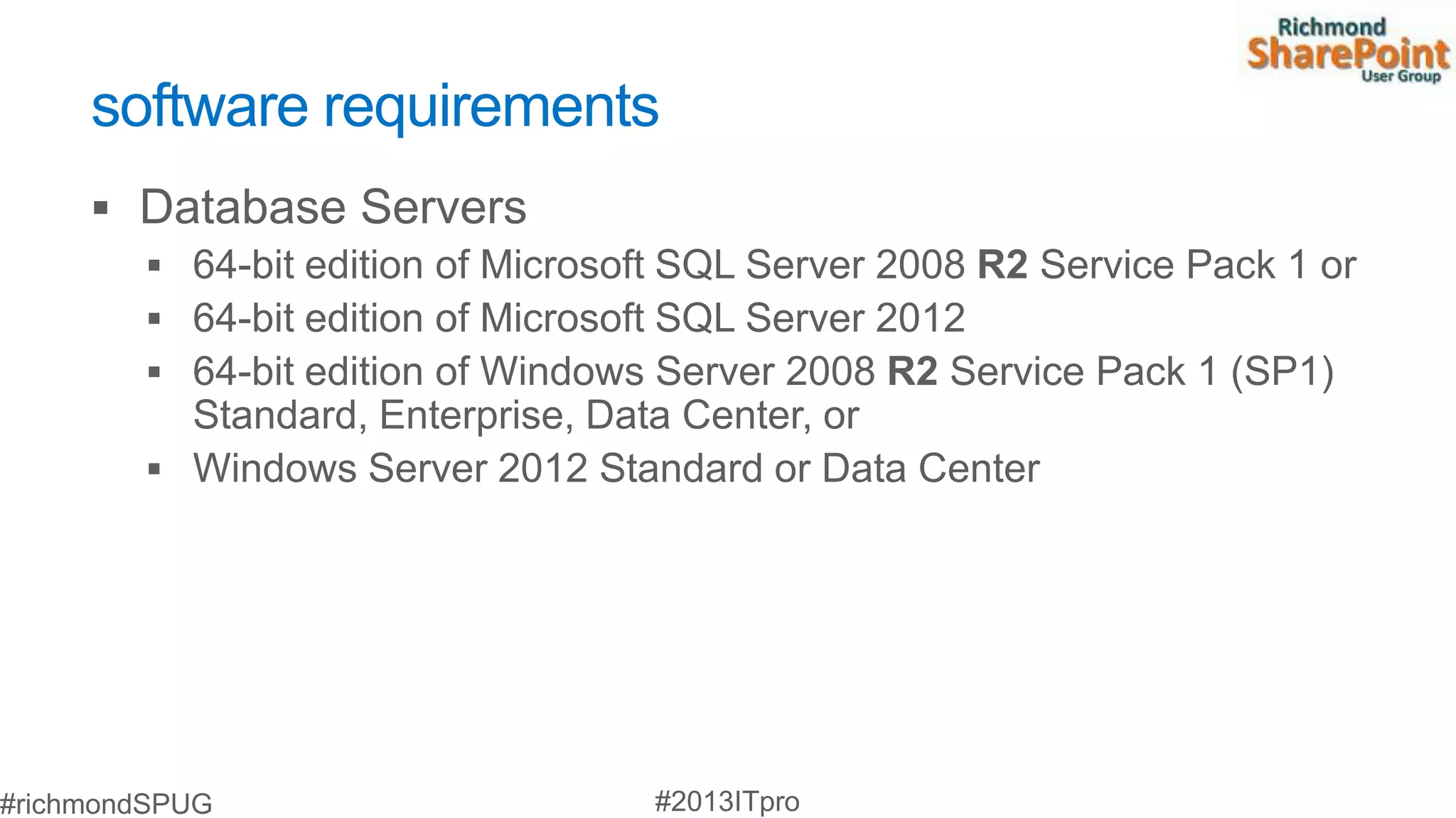 software requirements
 