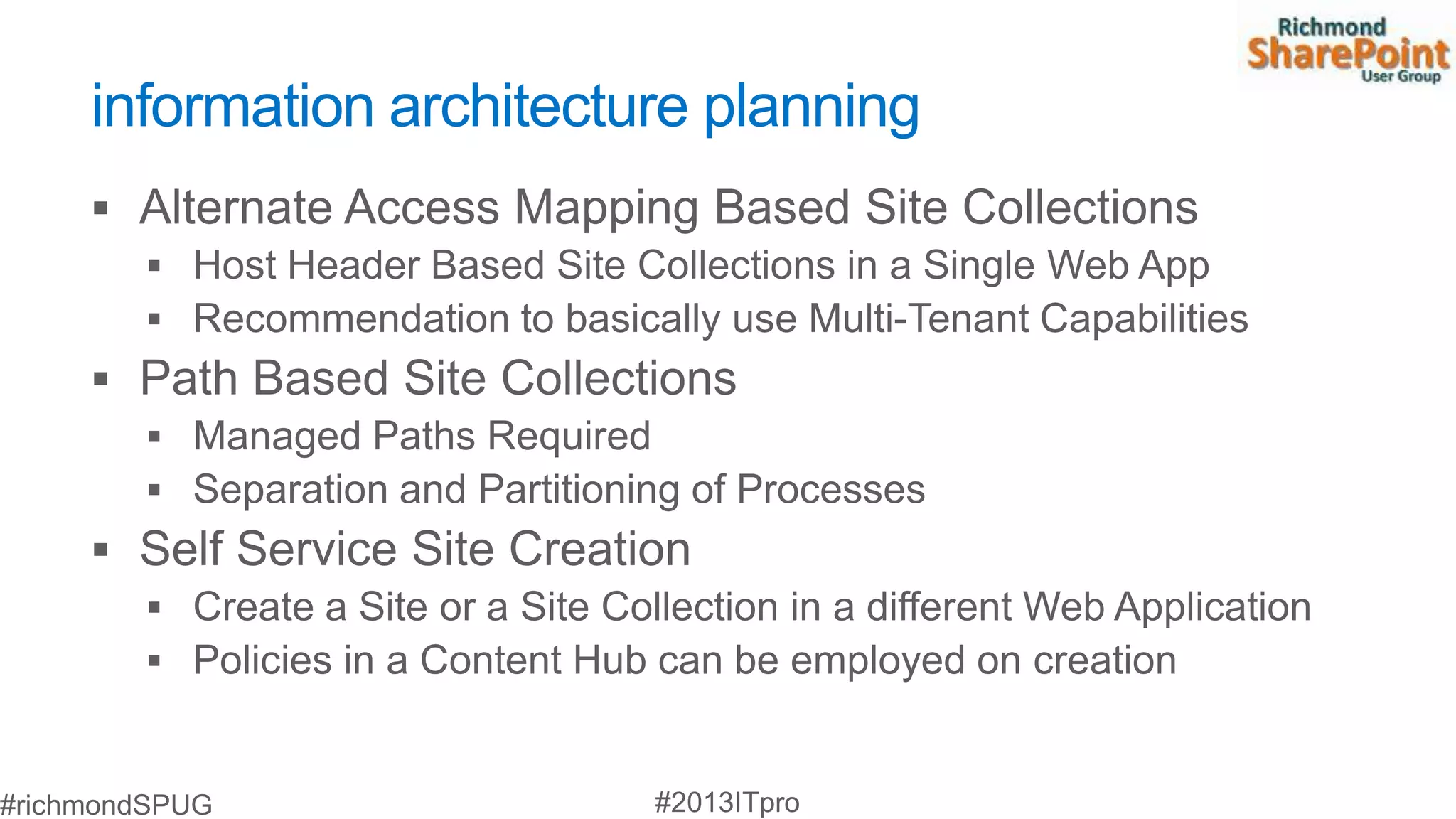information architecture planning
 