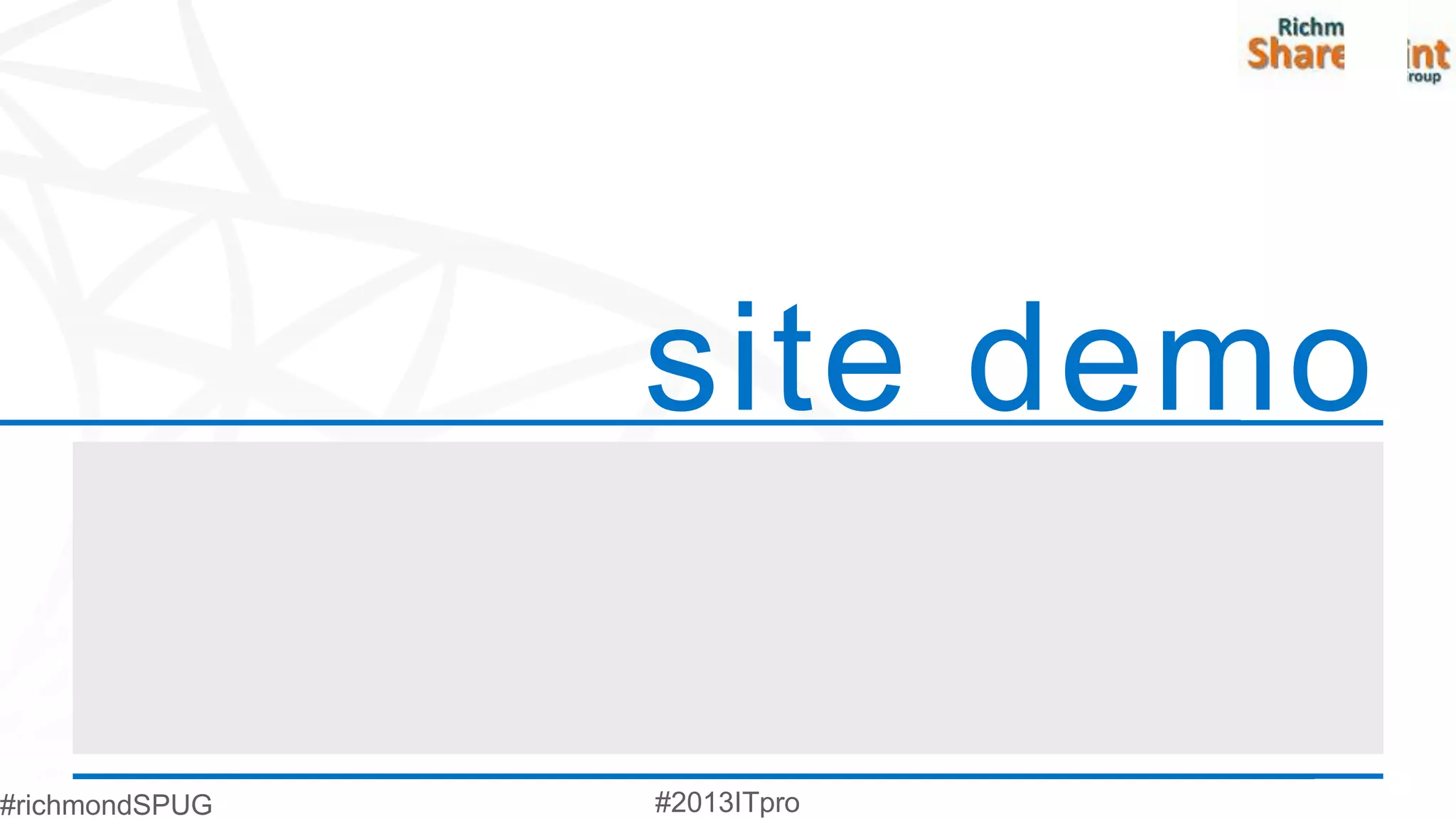 site demo
 